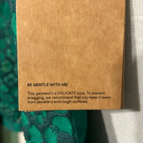 NWT Boden Midi Dress Fit-N-Flare Green Eyelet Lace Empire Waist - Picture 12 of 16